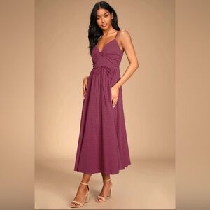 NWT! Lulu’s Midi Mauve Purple Dress